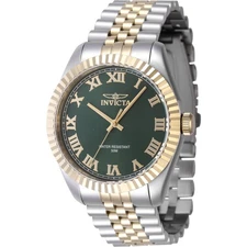 Invicta Men's Watch Specialty Quartz Green Dial Two Tone Steel Bracelet 47403