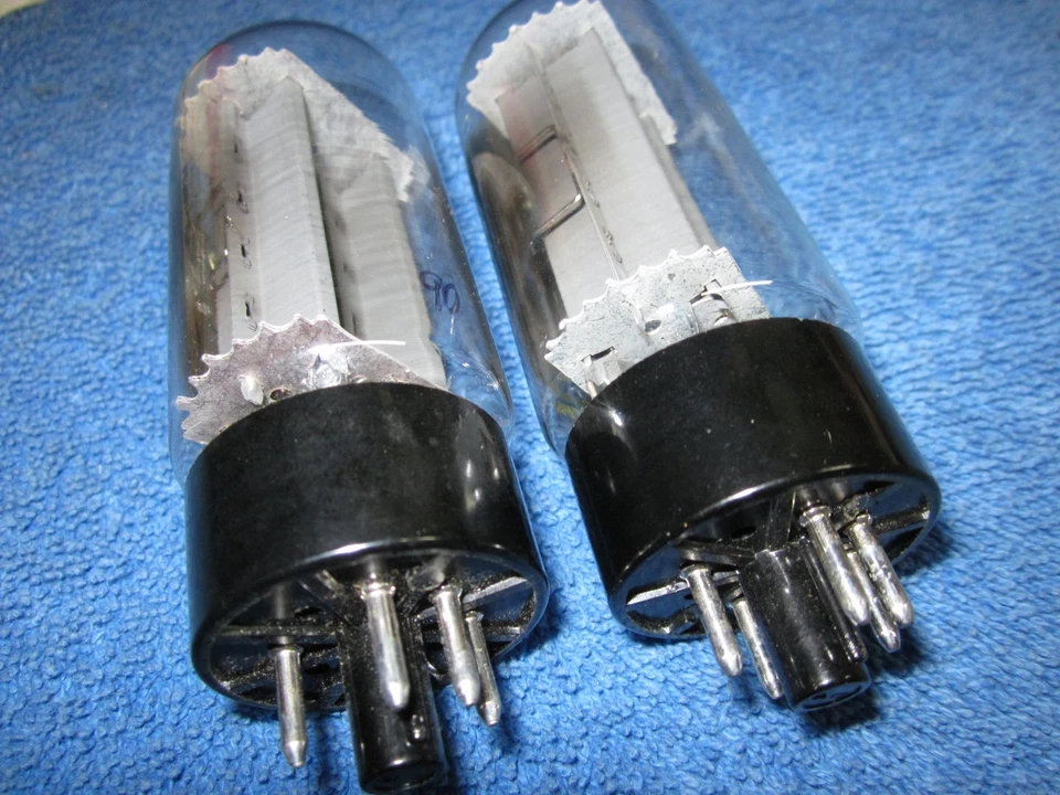 Par de tubos rectificadores GE Clear Top 5U4 GB a juego PROBADOS 5U4 Foto 2 de 4