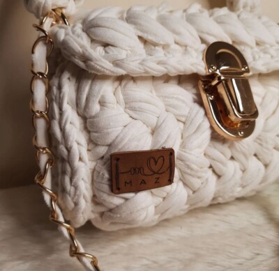 Handmade Crochet Bag Modern Women Lovely Bag of-white