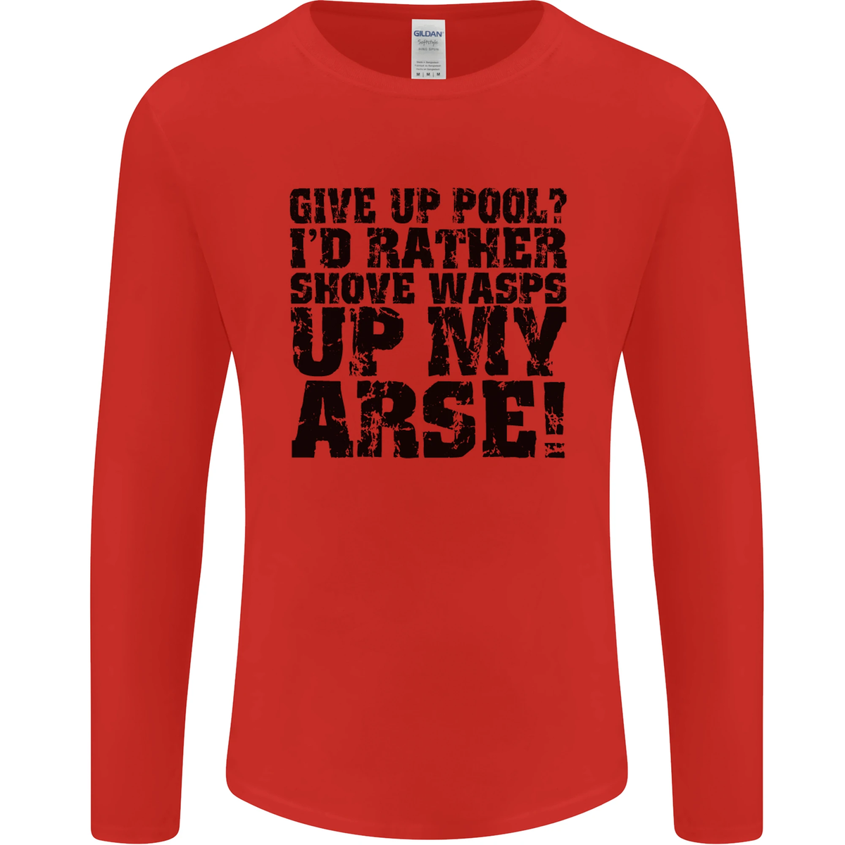 Give Up Piscina Divertente da Uomo T-Shirt Giocatore Stecca Sfere
