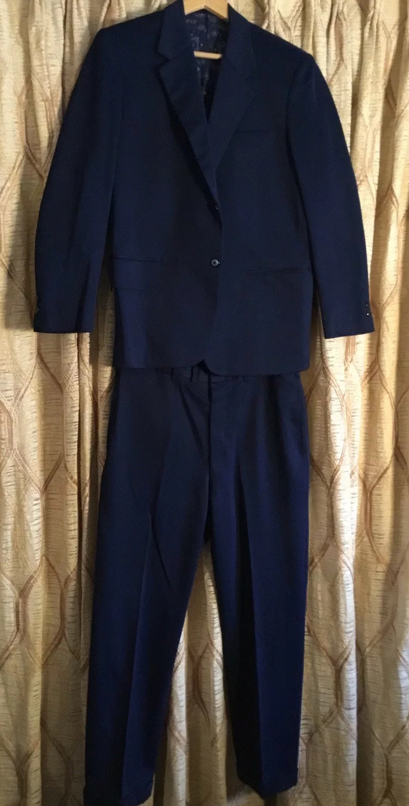 Mocambo Inc Vintage 70s Polyester Mens Navy Suit … - image 1