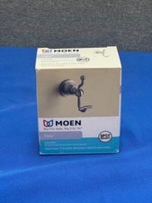Double Robe Hook in Brushed Nickel Bathroom Towel Spot Resist by MOEN DN8203BN