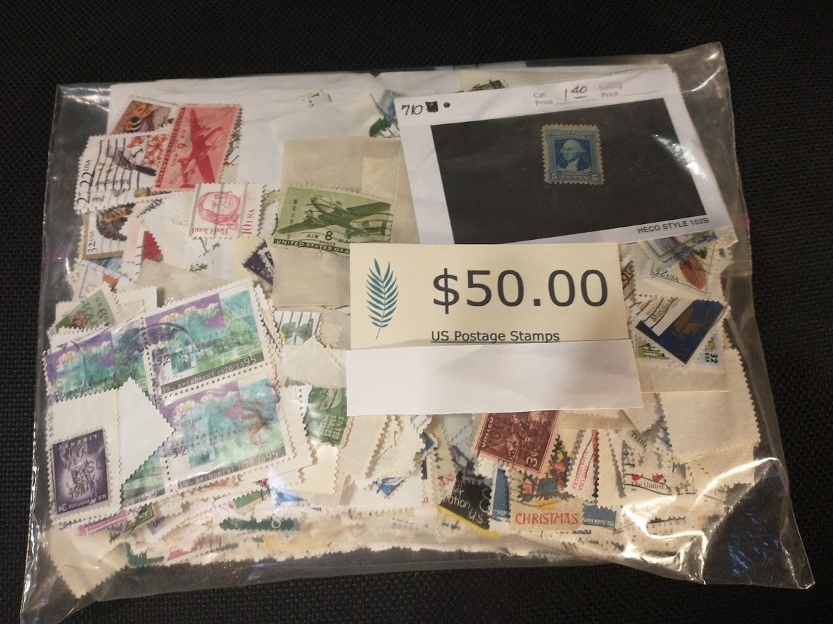 United States Stamp Collection Estimate 1000 stamps Off paper very  display picture 1