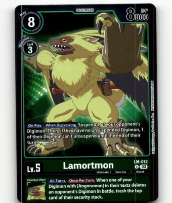 Digimon CCG Lamortmon (English Exclusive) LM-012 U - Exceed