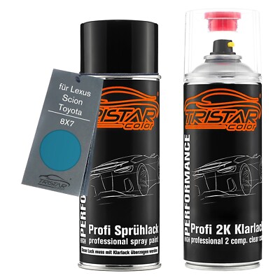 Autolack 2K Spraydosen Set für Lexus Scion Toyota 8X7 Pure Blue Metallic