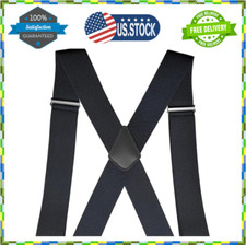 2Inch Men'S Heavy Duty Suspenders with Strong Clips Adjustable X-Back for Work