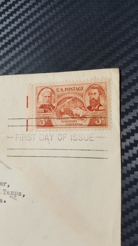 US Stamps 1948 OREGON TERRITORIAL CENTENNIAL First Day Issue 3 Cent Stamp/Env - Picture 3 of 5