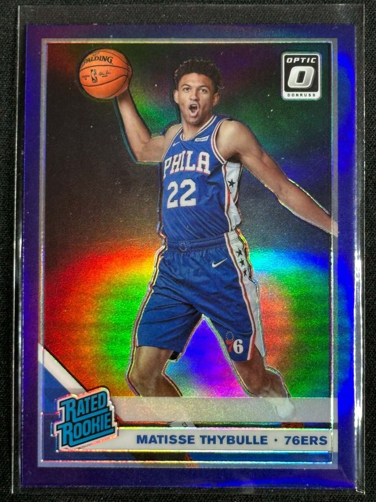 2019 Panini Donruss Optic Holo Purple Rookie RC Matisse Thybulle #192 76ers SP