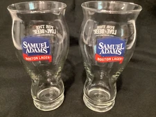 2 Samual Sam Adams “For the Love of Beer” 16oz. Sensory Nucleated  Beer Glasses