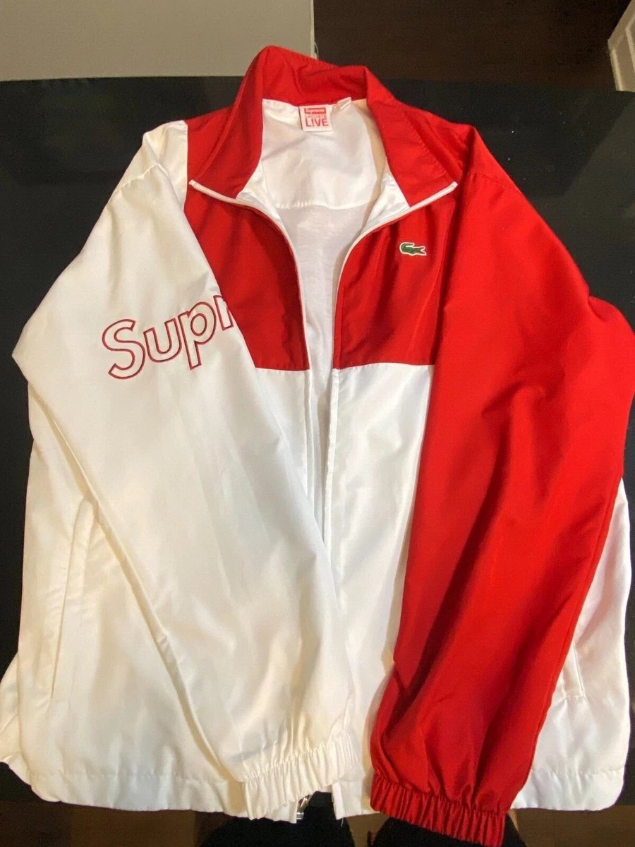 Supreme Lacoste Track Jacket SS17 Red. MEDIUM |