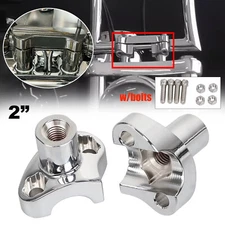 2" Handlebar Risers For Harley Sportster 883 Low XL883L Custom XL1200C 1" Bar US