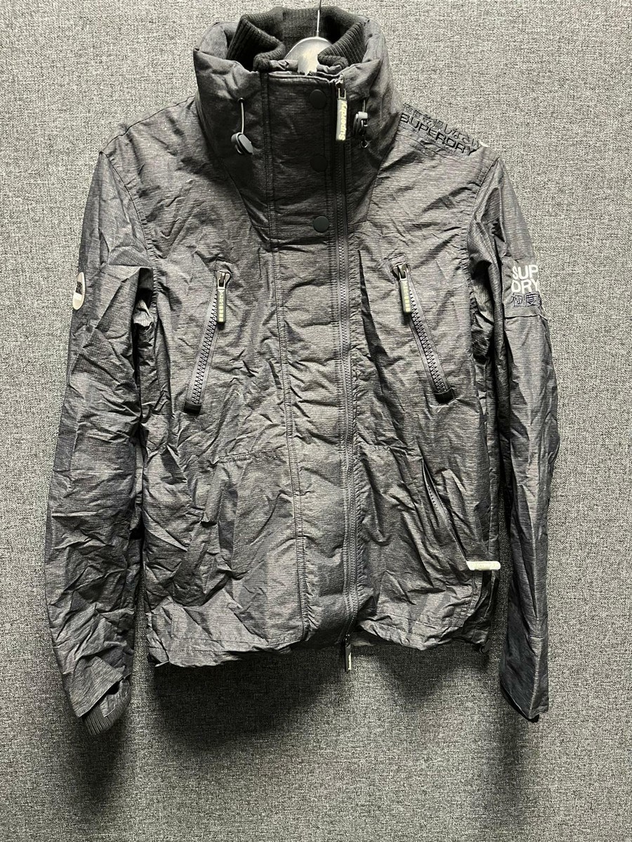 Superdry Technical Wind Attacker Jacket Grey Black Small TD022 VV