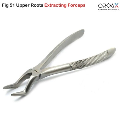 Pinza de extracción Oroax Fig. 51 para cirugía oral de molares de raíz superior