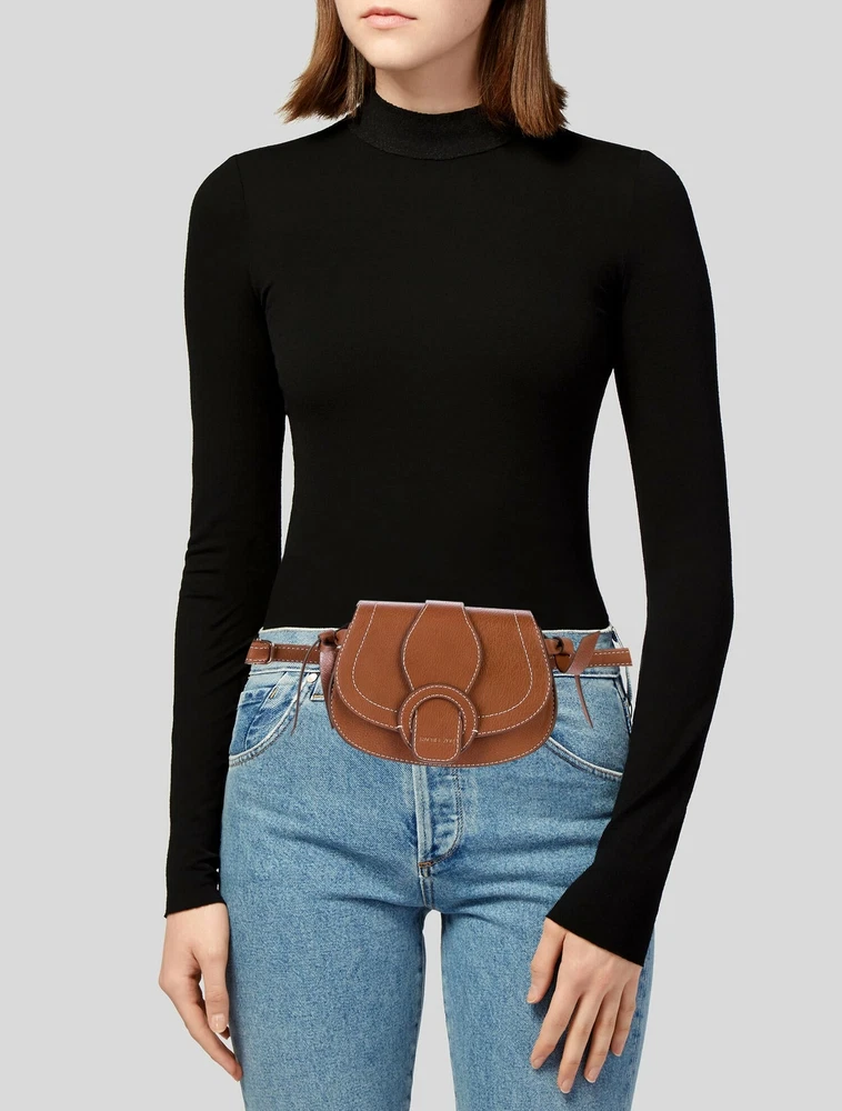 Crossbody & Belt Bag Cognac Brown Vegan Leather Rachel Zoe Collection Edessi
