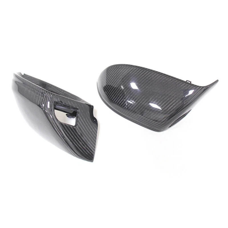 Tapas de espejos retrovisores laterales de fibra de carbono reemplazo para Audi A7 S/RS7 2012-2018 con asistencia de carril Foto 3 de 4
