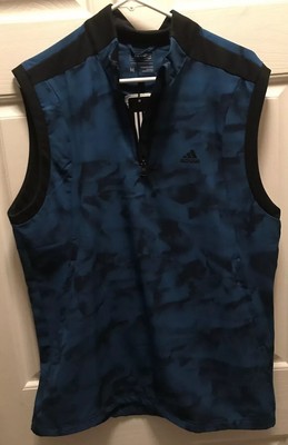 Adidas No Sleeve Active Top/ Golf Blue Black Medium/ New Tag