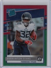 2020 Donruss Holiday Darrynton Evans Red Green Optic Holo Preview Titans RC SP 