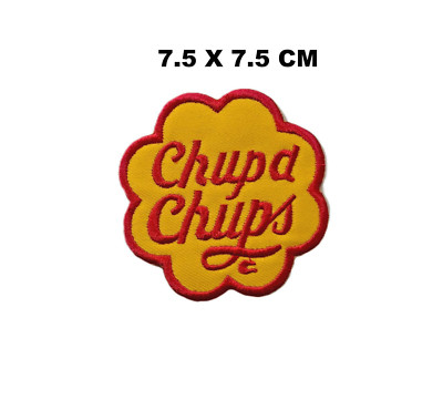 CHUPA CHUPS Single Retro Cool Gelb Bügelbild Aufnähen Bestickt Patch Jeans SH