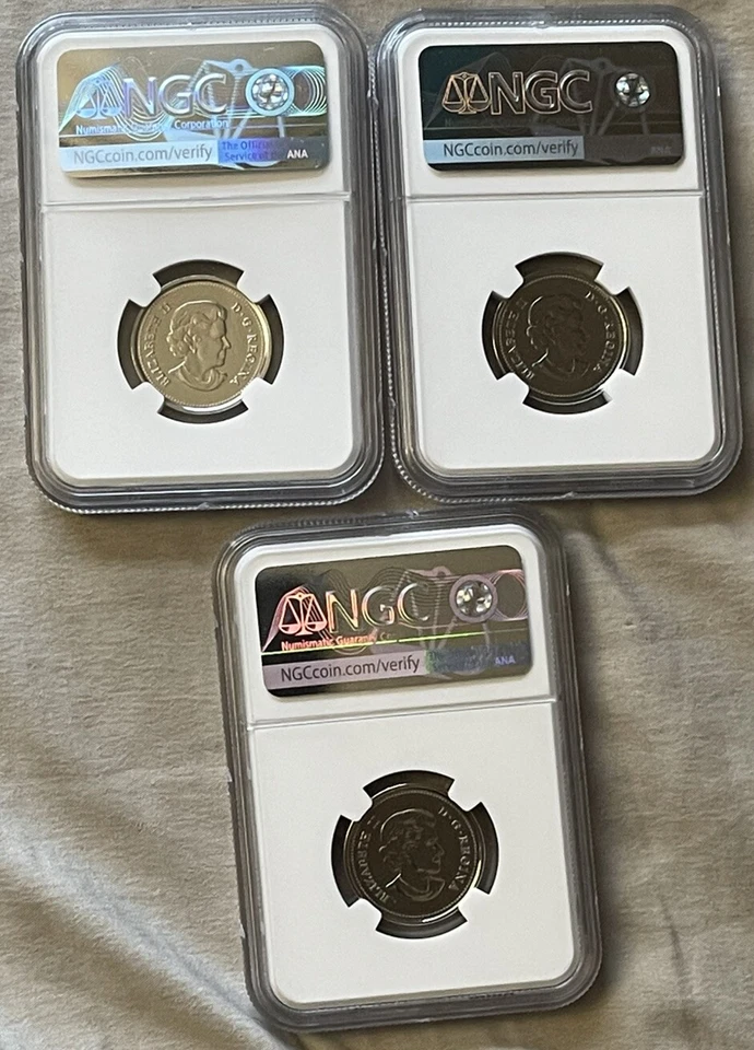 2019 Canada 25 Cent Discover Canada’s Dinosaurs 3 Coin Set MS 68 DPL - Image 2 of 2