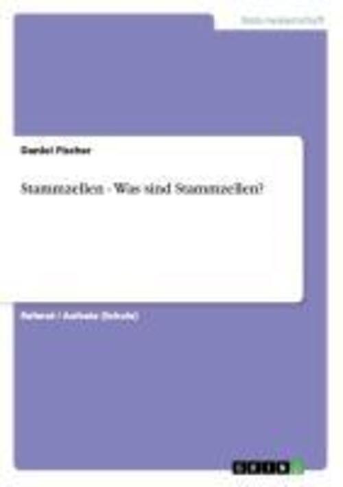 Thumbnail - Stammzellen - Was Sind Stammzellen? Daniel Fischer Taschenbuch Booklet