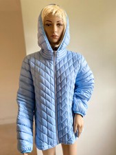 Donna Karan Dkny Black Puffer Jacket, Sky Blue, Size 18