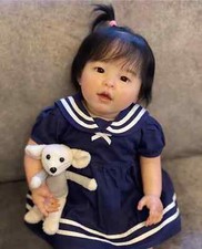 Reborn Baby 24'' Realistic Doll Hand Rooted Hair ARTIST PAINTED Girl Meilien Toy