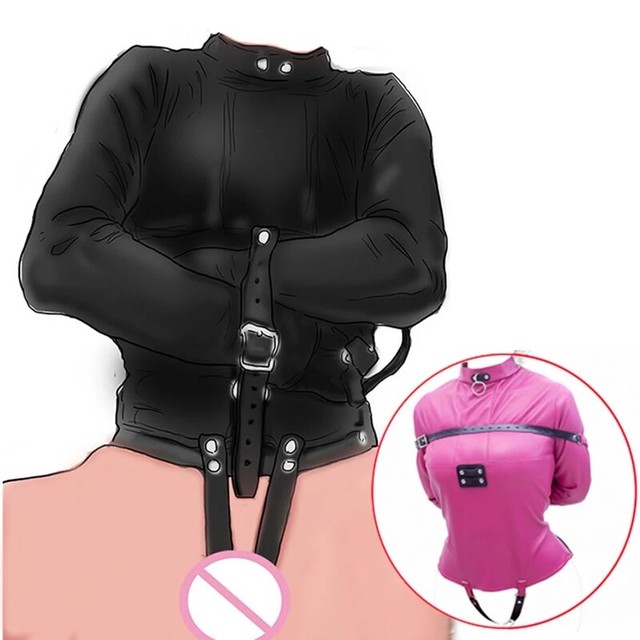 Women's Faux Leather straitjacket BDSM Bondage Harness Straight Jacket Chastity Women's Faux Leather straitjacket BDSM Bondage Harness Straight Jacket Chastity