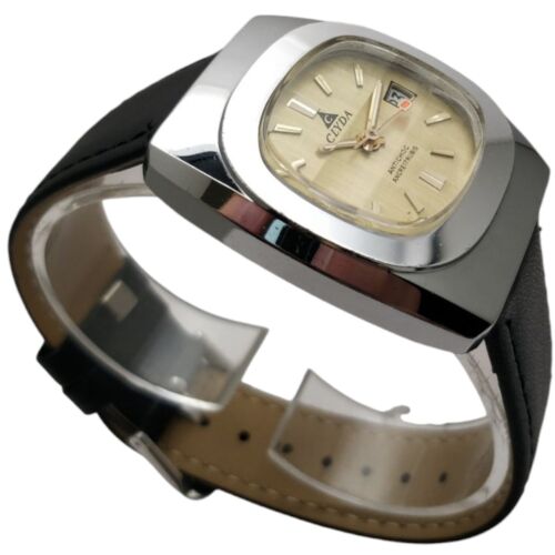 Clyda 37mm 1970s Cal Mécanique Lorsa P75 LEBROCANTHEURE MONTRE VINTAGE WATCH - Photo 3 sur 6