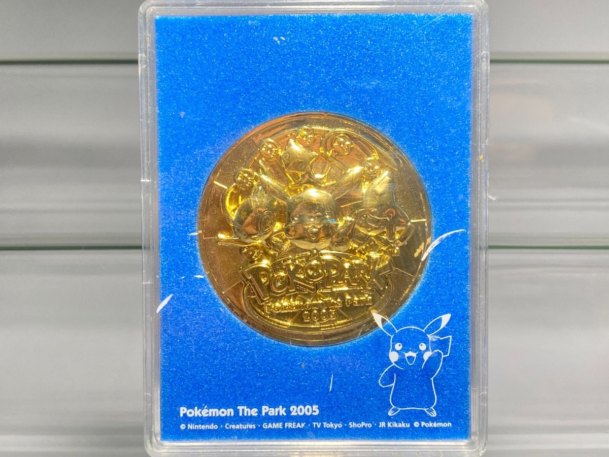 Pokemon the Park Nintendo 2005 Medal Coin Pikachu, Mew, Celebi