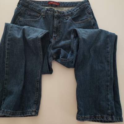 Jean Femme Lee Ultimate 5 - Taille W32 L31, Bleu Clair Délavé, Coupe Droite - Occasion Très Bon état