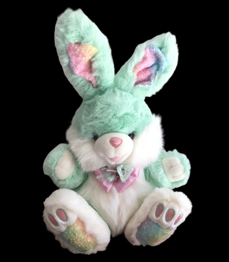 21” DAN DEE Hoppy Hopster Easter Bunny Mint Green & White Rainbow