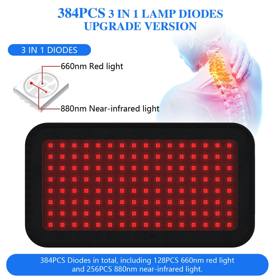 Red light therapy Massager Infrared Therapy Belt Body Muscle Relaxing blanket - Image 3 of 4