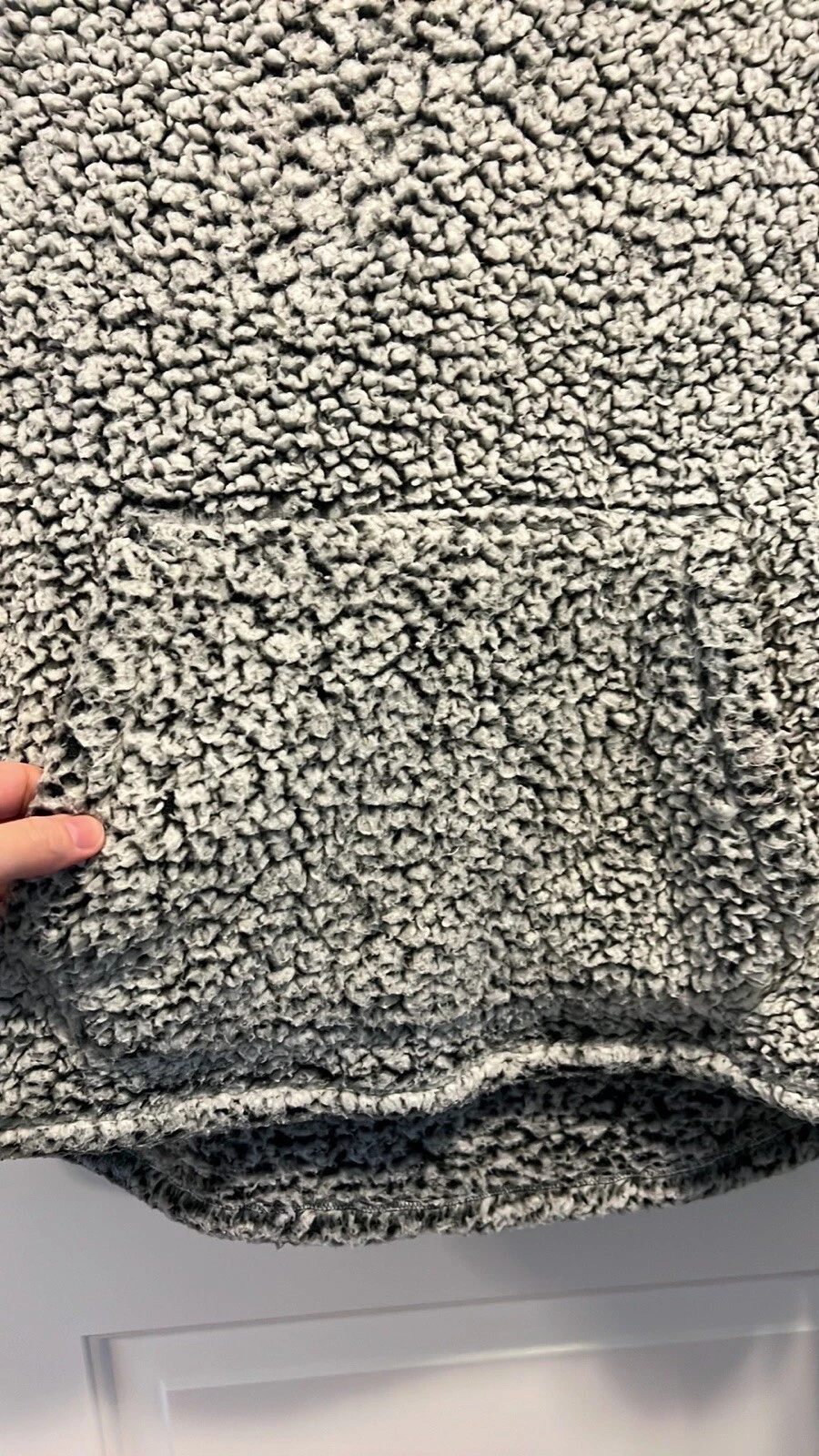 UNDERCOVER Victoria’s Secret Pink Medium Soft Thick Fluffy Cowl Neck Pullover Hoodie Gray