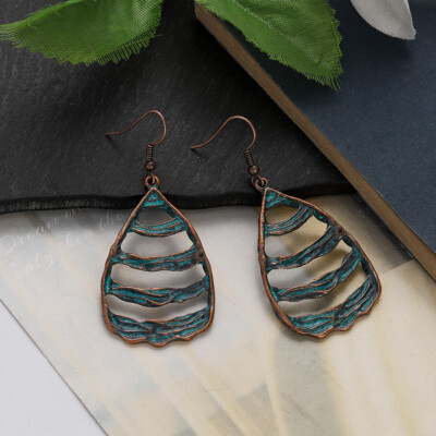 Bohemian Antique Bronze Beaded Dangle Drop Earrings