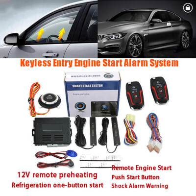 APP Remote Starter Stop Auto Keyless Entry Engine Start Alarm System Druckknopf 