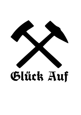 Glück Auf Autoaufkleber/Wandtatto-Wetterfest-Sticker-Kfz-in verschiedenen Farben