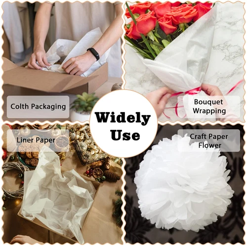 White Tissue Paper 14" x 20" 20" x 30" Packing Wrapping Cushioning Void Fill - Picture 6 of 12