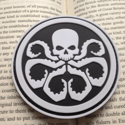 Parche de gancho de goma 3D PVC Luminoso Hydra Logo Capitán América Hydra Avengers - Imagen 3 de 7