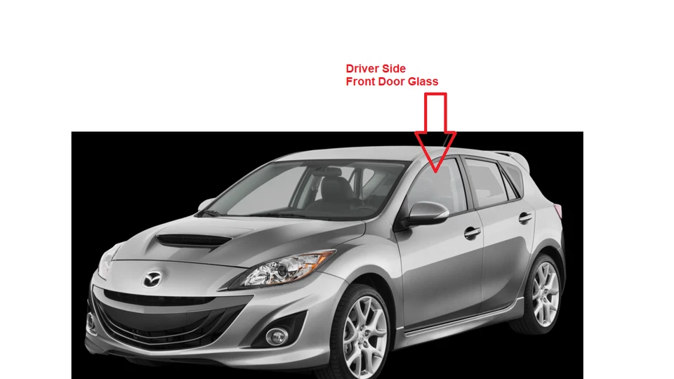 Fits 2004-2008 Mazda 3 Driver Side Left Front Door Window Glass Foto 3 de 3
