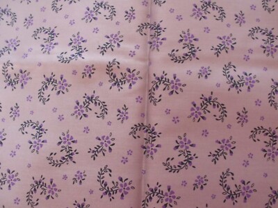 Coupon De Tissu Fleuri Rouge - 73 X 135 Cm - Coton Fin De France - Idéal Couture