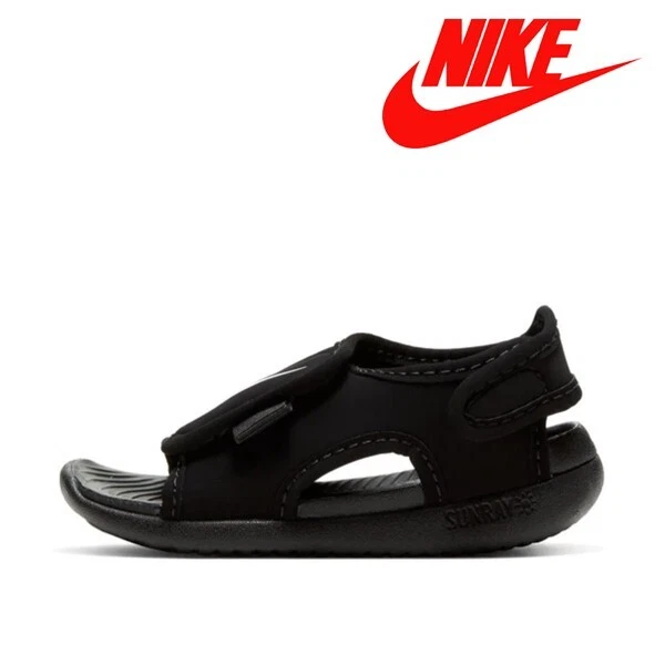SANDALIA NIKE SUNRAY AJUSTE 5 V2 NEGRA VENTA INFANTIL 100% AUTÉNTICA BEBÉ DB9566 001 Foto 2 de 4