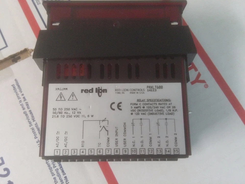 CONTROLADOR DE TEMPERATURA RED LION PAXLT600, NUEVO, 60 DÍAS DE GARANTÍA Foto 3 de 4