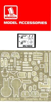 Brengun Models 1/72 ILYUSHIN IL-10 Photo Etch Detail Set FLY Models