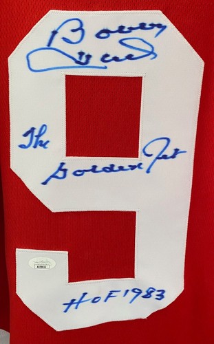 Bobby Hull Chicago Blackhawks Signed Jersey With Golden Jet, HOF Note & JSA COA - Picture 3 of 3