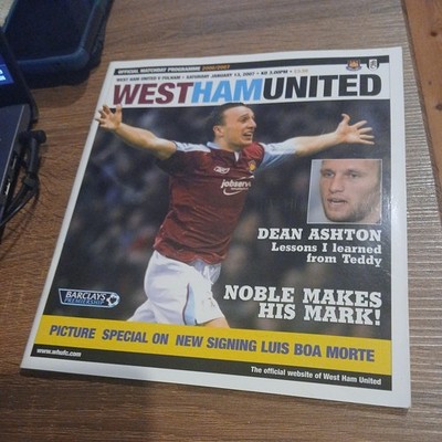 West Ham United vs Fulham 2007 Football Programme Mark Noble big Poster Premier