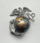 WWII 1943 USMC Marine Officer Left Side Collar EGA by Imperial H&H — photo 1