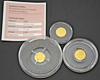 G120 Gold 3x 0 5 gr. Unze Oz 1 5 Gramm 999 Feingold Barren Münze Wertanlage Au