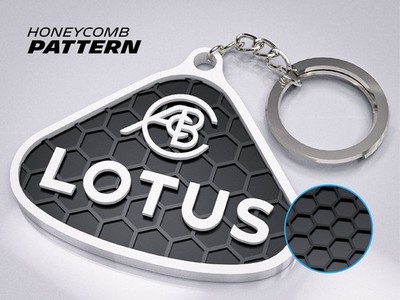 Car Enthusiast Keychain   3D Honeycomb   Compatible With Lotus