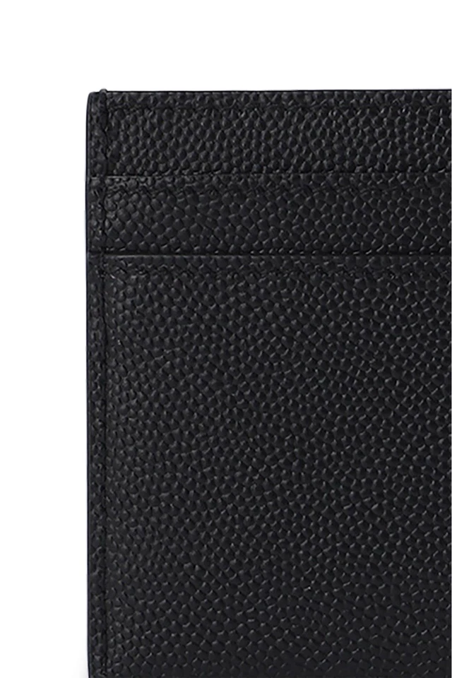 Saint Laurent YSL Monogram Card Case In Grained Leather All Black - Image 2 of 4