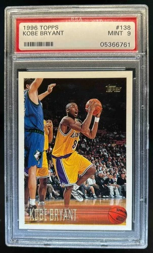 1996-97 Topps Kobe Bryant Rookie RC #138 Lakers PSA 9